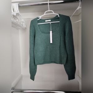 NWT One Grey Day green sweater